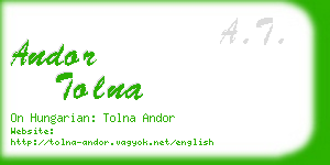 andor tolna business card